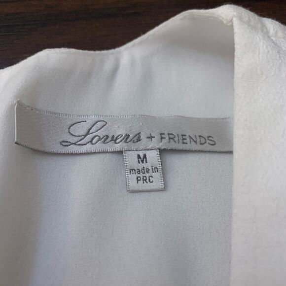 Lovers + Friends white short sleeve romper size M NWT - Picture 6 of 12